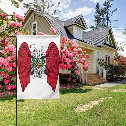 Bandera de Perú con águila, doble cara, 28 x 40 pulgadas, decoración para exteriores