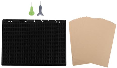 HIAKDOFT Lavagna Braille in Plastica Portatile 27 Linee 30 Celle con Penna per Scrittura Braille Set Completo per Apprendimento per Non Vedenti Uso Didattico e Domestico