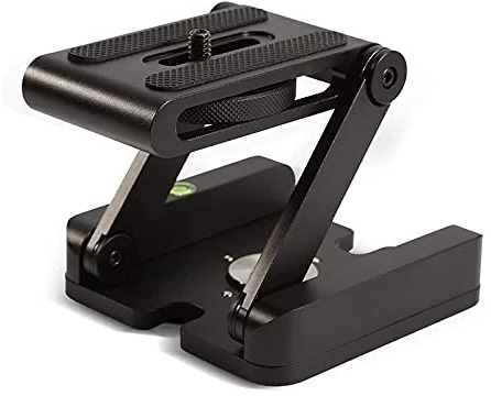 Z Flex Tilt Tripod Head, W-Shaped 360° Rotatable Aluminum Alloy Camera Bracket with Calibration Scales 1/4” Screw Thread Standard Quick Release Plate for DSLR Cameras Compatible with Canon Sony Nikon
