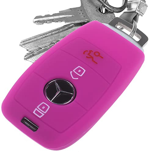 Soft Case Schutz Hülle Auto Schlüssel für Mercedes Benz E-Klasse W213 S213 C238 A238 Smartkey/Farbe: Pink