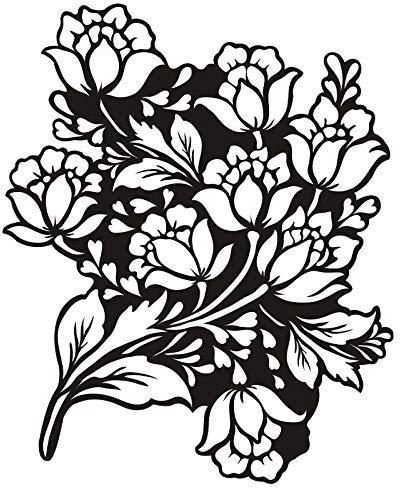 Ideen mit Herz Silhouetten-Laser-Schablone | Kreative Wandgestaltung, Textilien, Papier, Scrapbooking (Blumen - 24 cm)