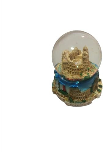 Palla di Neve Sfera in Vetro Diametro 6,5cm Roma 4 Monumenti Snow Globe Souvenir Rome 4829