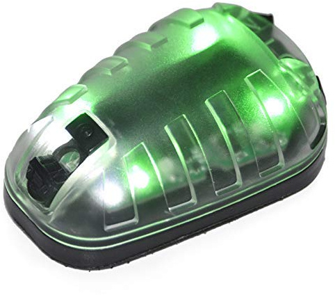 HEL-Star 6 Feu de signalisation extérieur Vert & IR ou Rouge & IR avec Magic Tape Casque Tactique Lampe étanche Coccinelle Stroboscope Survival Light