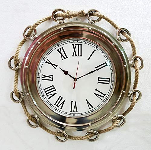 Antique Marine Pirates Theme Clock 50.8 cm Nautical Wall Hanging Clock Home Decor