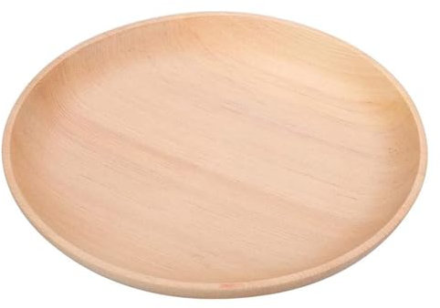 VIFERR Plateaux Rond en Bois Plateau de Service Assiettes Rondes en Bois pour Fruits Pain Assiette à Salade Café Thé (15cm)