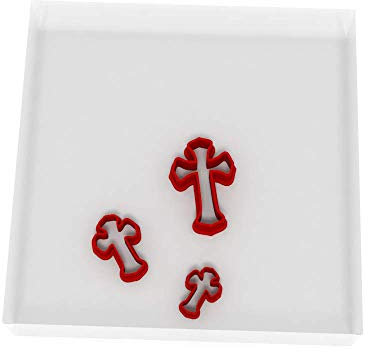 Custom Cutters Cross Shape Cutters | MINI/Tiny Plastic Cutter for Baking, Fondant, Clay, Pastry, Icing, Jewellery (1.5/2/3CM)