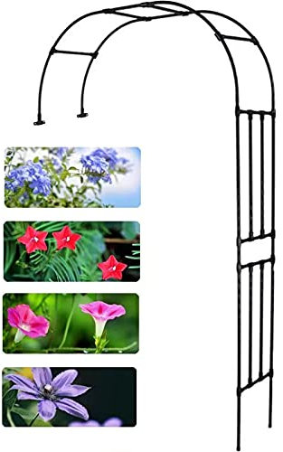 Daoyuan Metall Halbbogen Rosenbogen,Gartenbogen Gartenlaube Torbogen Rankgitter,für Kletterpflanzen Rosen Ranken,Garten Rosenhilfe,Pergola,Spalier,Rankhilfe, wetterfest,rasengarten Backyard Terrasse