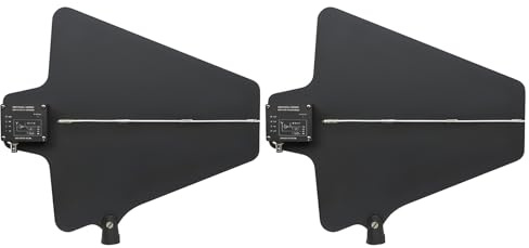 2 PCS UHF Active Directional Antenna Paddle with Gain Switch for Antenna Distribution System,for Wireless Microphone Antenna Splitter,Strong Signal 2200 FT