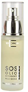 Olio Detergente struccante viso S.O.S pelle secca levigante per pelle disidratata, delicata, ruvida o matura. Non lascia untuosità. Formula biologica.30 ML. NON SCHIUMOGENO