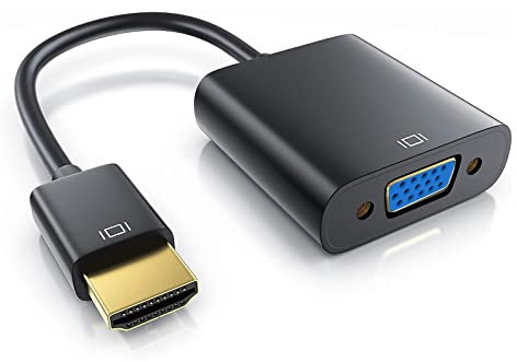 BHW Full HD HDMI auf VGA Adapter 1080P Stecker, Audio HDTV Übertragung Line Out Konverterkabel für Computer, Monitor,HDTV, Xbox,Projektor