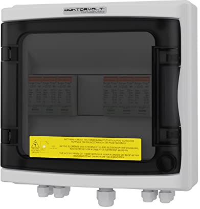 Solar Anschlusskasten DC 1000V 2x Mersen Überspannungsschutz T1/T2 2-Strings IP65 Photovoltaik PV Blitzschutz Doktorvolt