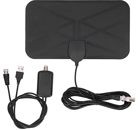 Antena de TV Digital Interior Terrestre HD 4K 1080P Antena Montaje Adhesivo 25DBI Antena de Alta Ganancia KJ‑036