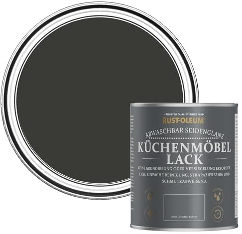Rust-Oleum abwaschbare Küchenschrankfarbe in schwarz mit Seidenglanz Finish - Zauberabend 750ML