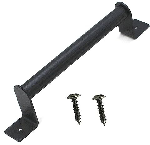 DUMYFENG Barn Door Hardware Handles with 2 Screws Sliding Handle Black Metal Handles for Kitchen Furniture Cabinet Closet Shed