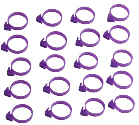 OUNONA Cake Decorating Icing Bag Ring Silicone Sealings Round Buckle Pastry Bag Sealing Belt for Baking Tools 20pcs Set