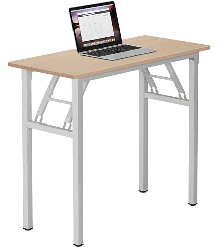 Need Klapptisch Kleiner Computertisch Schreibtisch 80CM Klappbar und Montagefrei,Tisch aus Holzwerkstoffen und Stahlrahmen,Konferenztische,PC Tisch Bürotisch Esstisch für Zuhause und Büro,80 * 40CM