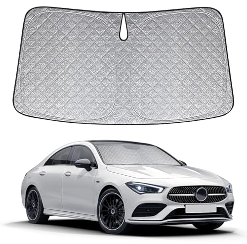 Pare-Soleil Anti-UV Pliant pour Pare-Brise Avant Compatible avec Mercedes-Benz A-Class W177 2018-2024, Pare Soleils pour Voiture à l'intérieur Pliable Couverture, Protection Anti-poussière UV