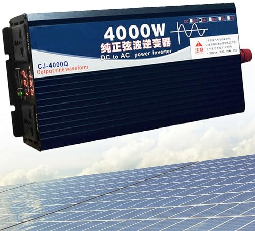 Inversor de Onda Sinusoidal Pura de 3500W, 4000W, 5000W, Convertidor de Corriente para Coche de 12 V-72 V DC a 110 V/120 V AC, para Coche, CamióN, Hogar, VehíCulos,4000W-72V