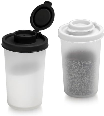 Osmond 2 Pièces Salière et Poivrière pour Camping Pique-Nique en Plein Air Cuisine Boîtes à Déjeuner Distributeur D'Épices de Voyage