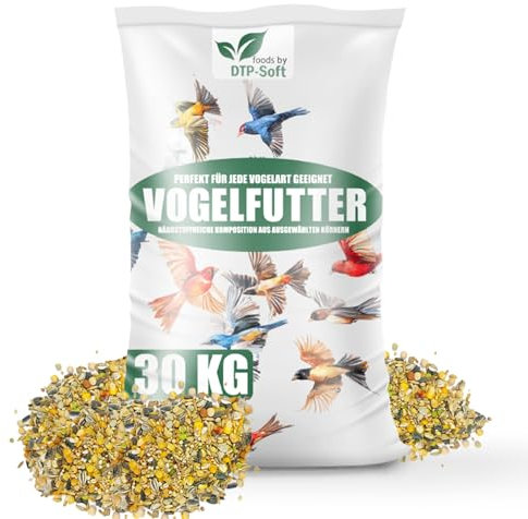 Streufutter 30kg, Vogelfutter Wildvogelfutter 4 Jahreszeiten, NEU Mischung für Wildvögel