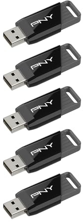 PNY 32GB Attaché X USB 3.2 Gen 1 Flash Drive, Advanced Performance Up to 130MB/s Read, Everyday Data Store & Transfer, Reliable Portable Storage, Durable, Type-A, Computers, Laptops, Desktops, 5-Pack