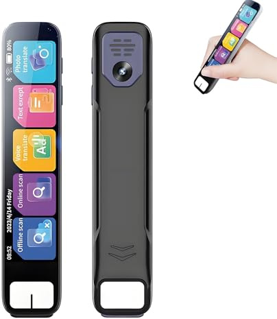 Lápiz inteligente Scan Sense AI, respuestas de inteligencia artificial instantáneas for matemáticas, historia y más, traducción sin conexión (más de 60 idiomas), cámara, Bluetooth, música y almacenami