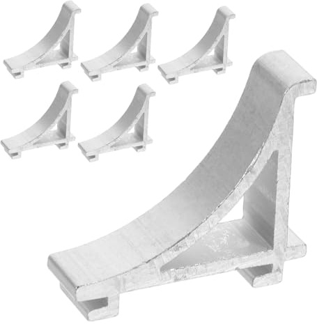 SHINEOFI 6pcs Fridge Shelf Replacement Clips for Metal Shelving and Refrigerator Shelves Stainless Steel Refrigerator Parts Accessories Easy Installation and Spacesaving Design and Cooling