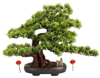 DFHS46JK Planta Artificial Bonsái Artificial con Maceta for Decorar la Entrada de la casa, Sala de Estar, Oficina, Hotel, Adornos de árbol Falsos. Planta en Maceta