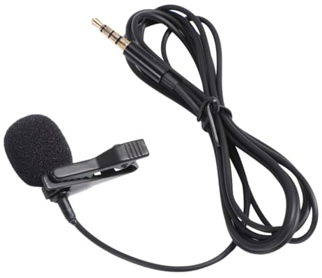 Clip Mikrofon für Handy, Omnidirektional, Schwarz, Aps, 1 Stück | Krawattenklammer Design, für Online Karaoke und Videokonferenzen, Kompaktes Telefonmikrofon