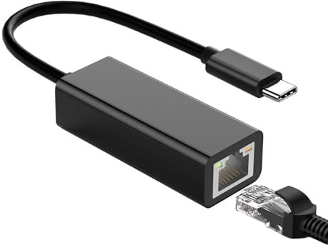 Generico Adaptateur Ethernet USB Type C, USB Type C À Ethernet - Convertisseur De Réseau Gigabit Adaptateur C - Adaptateurs De Réseau D'ordinateur USB Pour Voyages D'affaires, Éducation