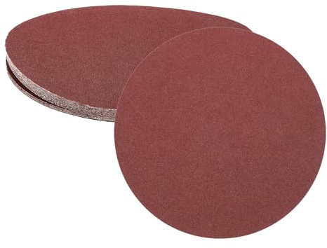 sourcing map 15pcs 200mm PSA Sanding Discs, 80 Grits Aluminum Oxide Self Adhesive Stick Back Sandpapers, No-Hole Round Wet/Dry Sander Papers, Sand Auto Car Paint, Wood, Metal