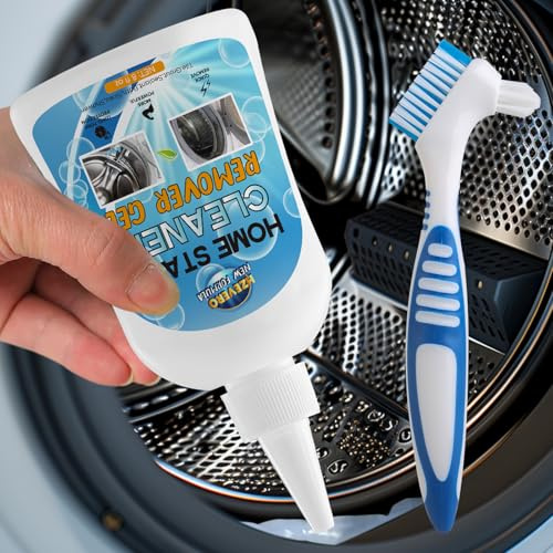 Mold Stain Remover Gel,Washing Machine Cleaner Front Load Washer Gasket Mold Remover Home Stain Cleaner Cleaning Gel for Grout Caulk, Bathroom, Shower, Bathtub, Refrigerator Cleaning Solution 0503