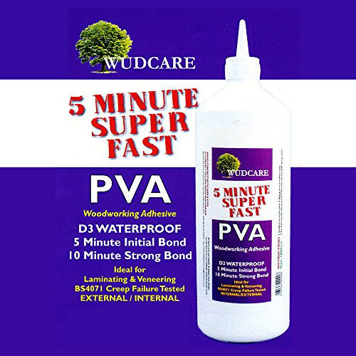 Woodworking Adhesive - 5 Minute Super Fast PVA - 500ml - Recommended For Construction Joints