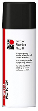 Marabu 23111018862 - Fixativ, feiner, unsichtbarer Schutzfilm auf grafischen und künstlerischen Arbeiten, für Werke aus Kreide, Bleistift und Kohle, grifffest, vergilbt nicht, schnell trocknend,400 ml
