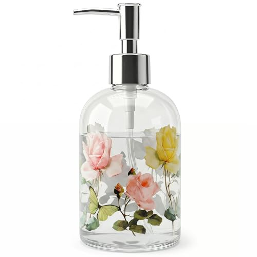 Glass Soap Dispenser Bottle with Plastic Pump