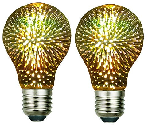 LED-Leuchtmittel mit 3D-Glühfaden, Retro-Lampe, 4W, Edison-Licht, Feuerwerk-Effekt, Urlaubs-Dekoration, Bar, Glas, Lamparas, Bombillas, 3D Cosmic Events, Hochzeit, 220 V, E27 Sockel, glas,