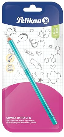 Pelikan Gomme da Cancellare, SR 12, Gomma a Forma di Matita per Disegno Tecnico e Artistico, per Inchiostro, China e Matite di Tutte le Durezze, Confezione da 1 Pezzo
