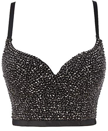 Woboren Dam korsett bustier bh underkläder linne topp axelbandstopp crop top corsage smal väst, # 1 svart, M