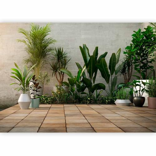 murando Fotomurales 300x210 cm XXL Papel pintado tejido no tejido | Decoración de Pared decorativos Murales moderna Diseno Fotográfico Corredor Botánica Plantas 3D