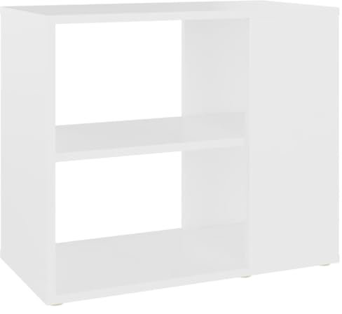 vidaXL Beistelltisch Beistellschrank Sideboard Kommode Beistellregal Schrank Mehrzweckschrank Standregal Weiß 60x30x50cm Holzwerkstoff
