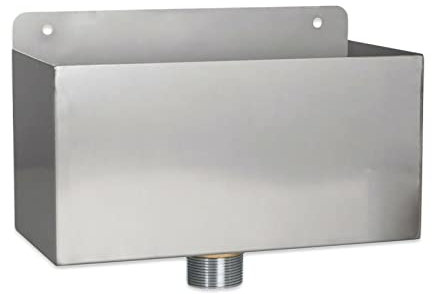 STAINLESS STEEL TUNDISH WALL MOUNTED BOX HOPPER FOR COMBI STEAM OVEN DRAIN LARGE TUN DISH