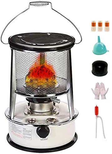 Samnuerly Tragbare Gasheizung Camping Mobile Heizung, Petroleumheizung für den Innenbereich, Heizung ohne Strom Indoor Petroleumheizung für den Innen- und Außenbereich