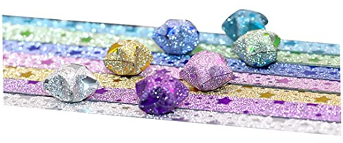 SunaOmni Stern Origami Paper Star Muster 7 Stil von 140pcs Lucky Star Glitter Origami Papier DIY Sternpapier Strip Origami Paper