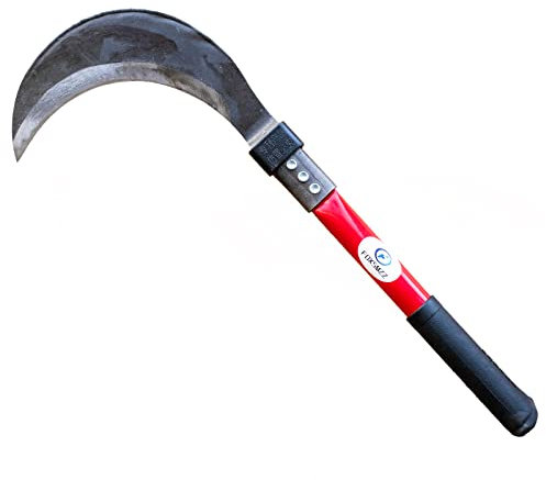 FOXSMZZ Sichel reinigen, Sichel für Unkrautwerkzeug und Unkrautschneider, Gartenwerkzeuge geeignet für Rasenreinigung (18.9in)