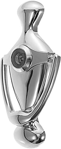 DOITOOL Knocker with Peephole Zinc Alloy Front Knocker and Viewer Security for Home -Install Hardware 14.60 X 7.60 X 2.50 cm
