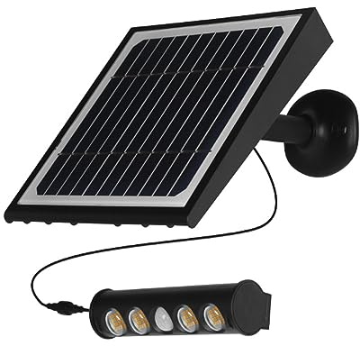 wonderlamp - Foco Proyector de exterior LED solar con sensor de movimiento Mezco 8W, Luz Neutra, IP65