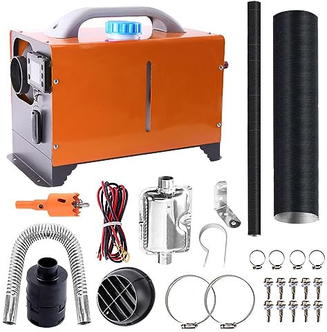 5KW Diesel Standheizung, 12V 5KW Luft Dieselheizung 1 Luftauslass, All in One Luftheizung Standheizung Lufterhitzer für Auto Wohnmobil RV Boote LKW KFZ PKW Bus Garage mit LCD Schalter & Fernbedienung
