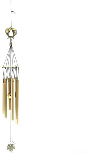 DAZZLEEX Carillon éolien en cuivre antirouille - Décoration de jardin classique - Son mélodieux pour jardin, cour, terrasse et décoration d'intérieur (D)