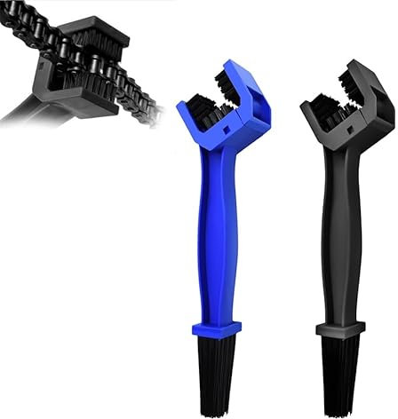 2 PCS Bike or Motorcycle Chain Washer,Grunge Brush Chain Degreaser for Bicycle Motorcycle Chain Brush, Universal Bicycle Chain Cleaning Brush Tool for Mountain Bike Heavy Duty Motorcycle ，(Blue，Black)