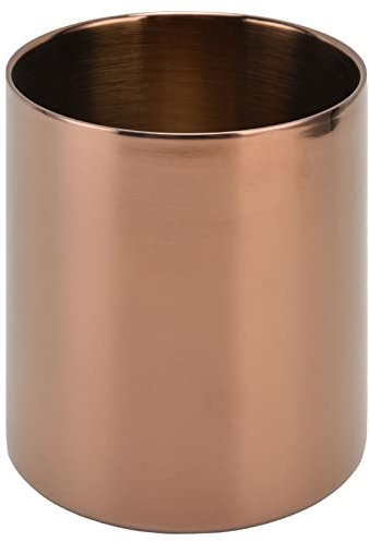 Tomotato Stifthalter, Edelstahl Stifthalter für Büro Schule, Moderner Einfacher Desktop Make up Pinselhalter für Kinder und Erwachsene, Roségold, 8,2 x 10cm
